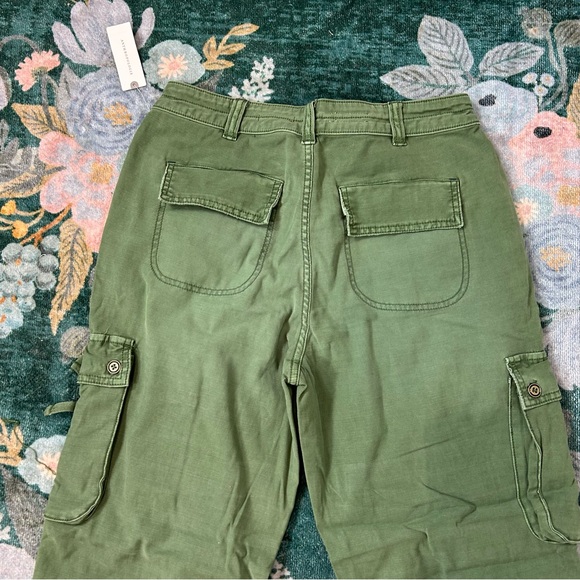 Anthropologie Pilcro Utility Cargo Pants NWT Women’s Green Straight Relaxed 28 - Picture 14 of 16